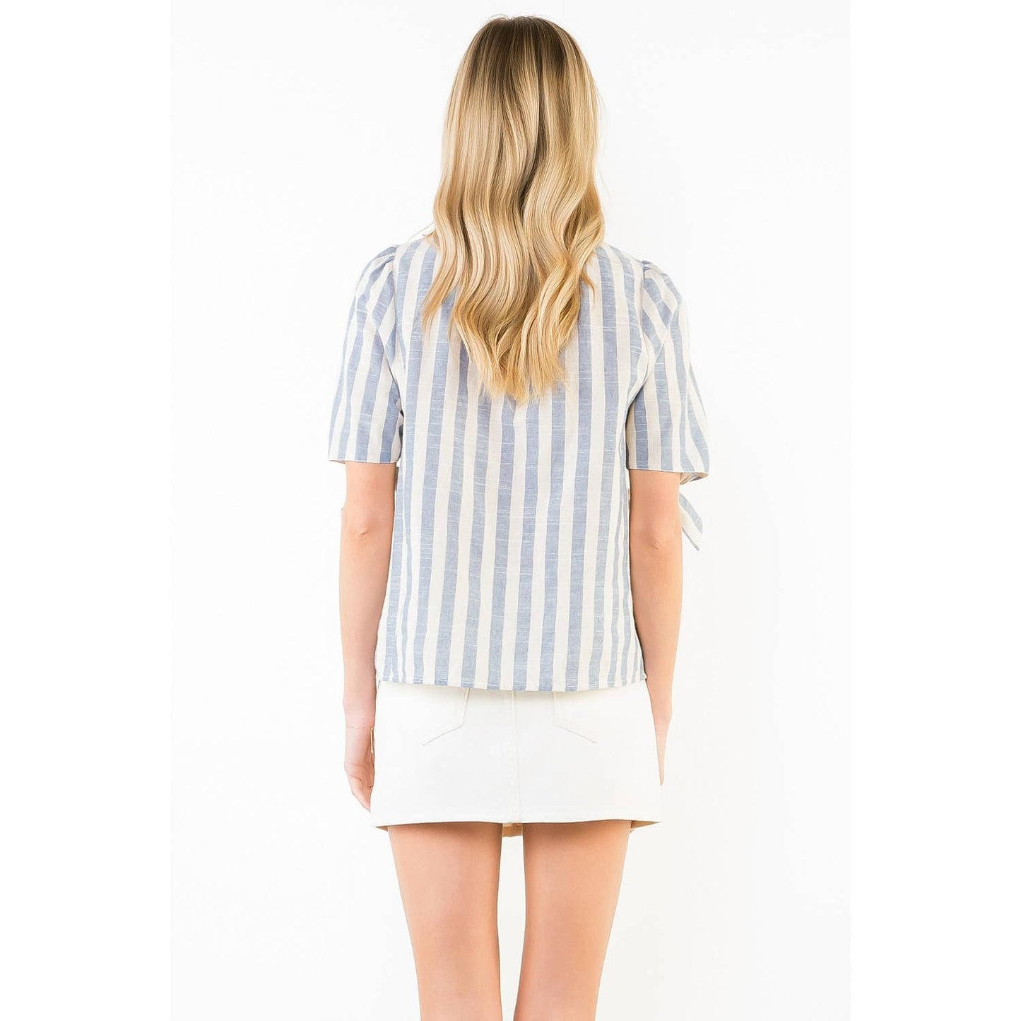 Sleeveless Stripe Back Tie Dress