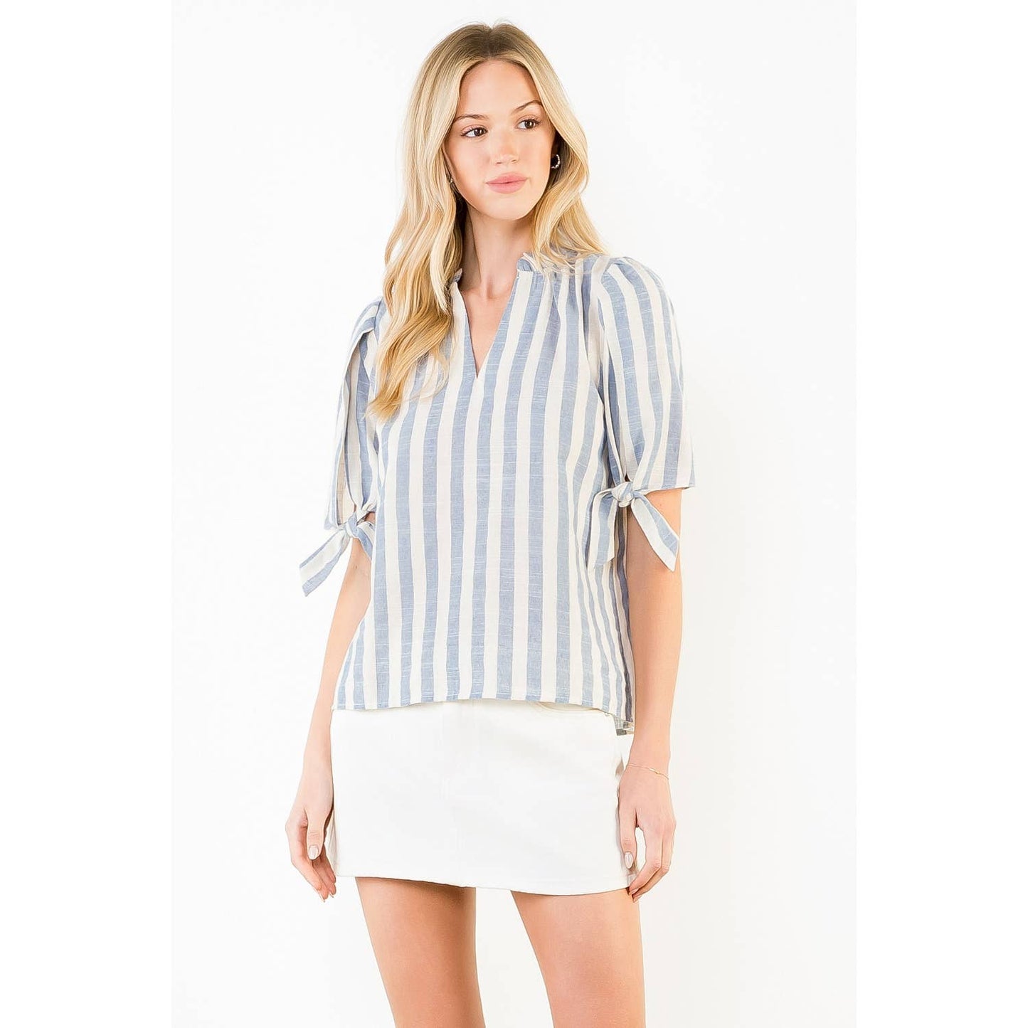Sleeveless Stripe Back Tie Dress
