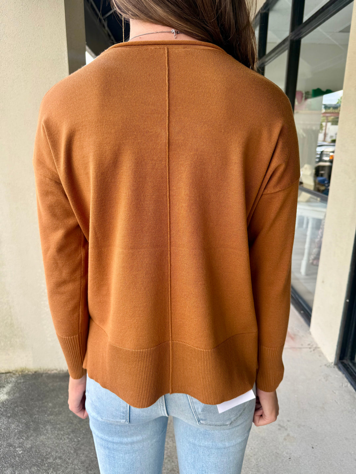 Roll Neck Sweater - Chestnut