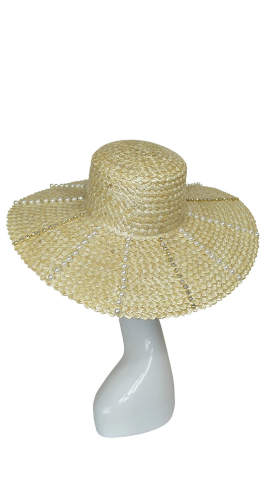 Bardot Pearl + Crystal Hat
