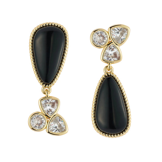 Arlet Drop Earrings - Black