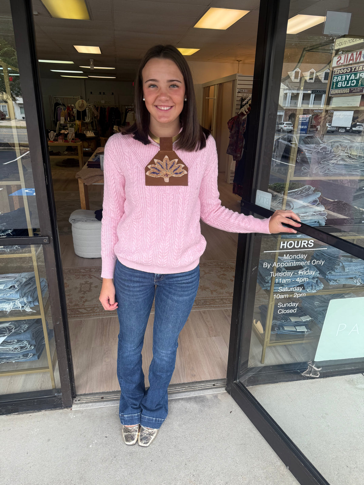 Pink Knit Quarter Zip