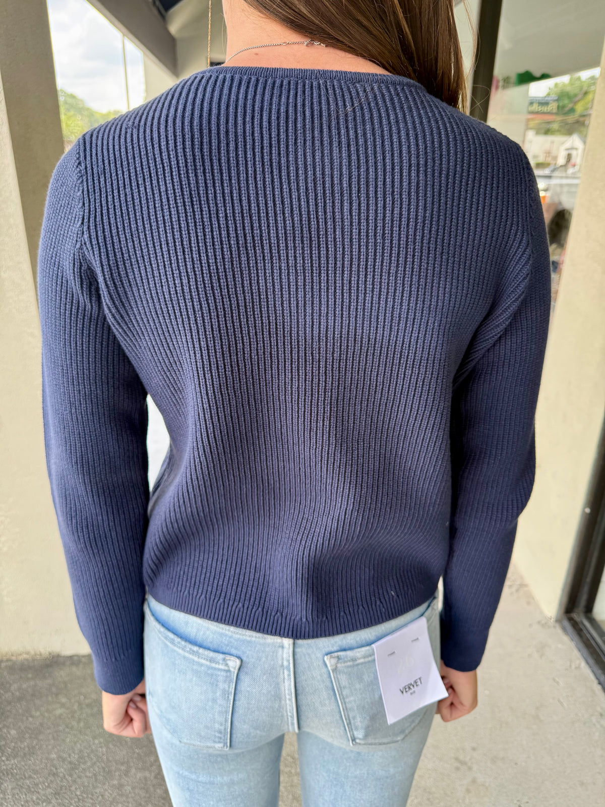 Navy Sweater Jacket