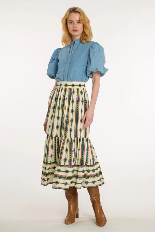 Surrey Skirt - Apache Stripe