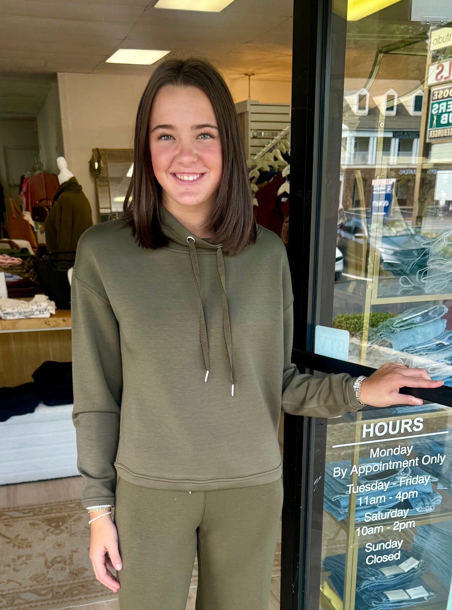 Comfort Zone Cowl Neck Pullover - Olive