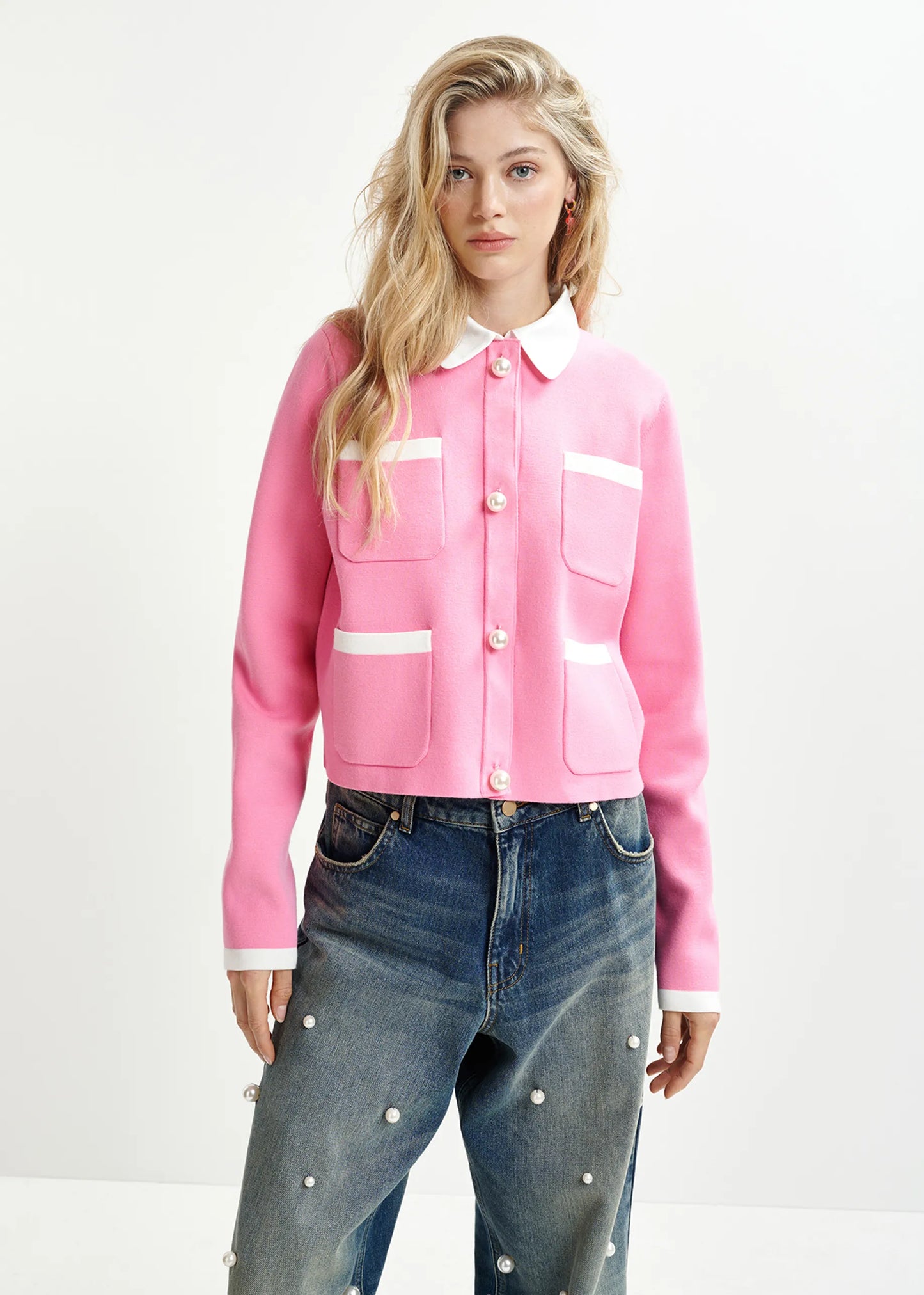 Haurel Knitted Jacket - Lipgloss