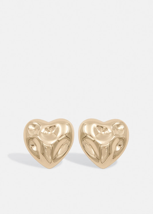 Horace Gold Heart Earrings