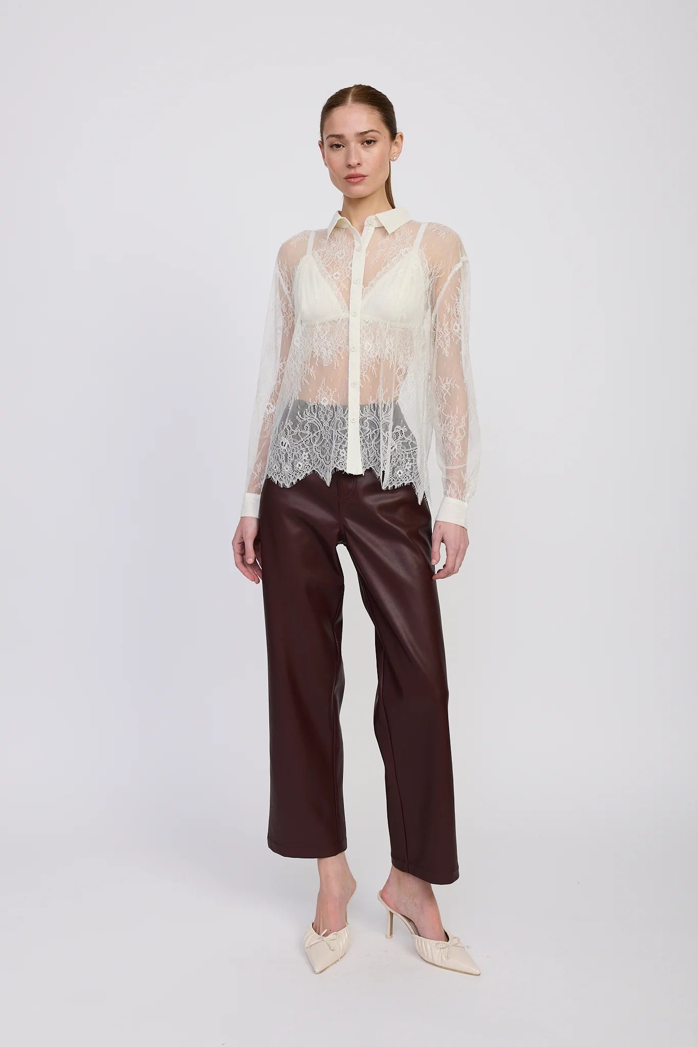 Alannah Top & Bralette Set - Ivory