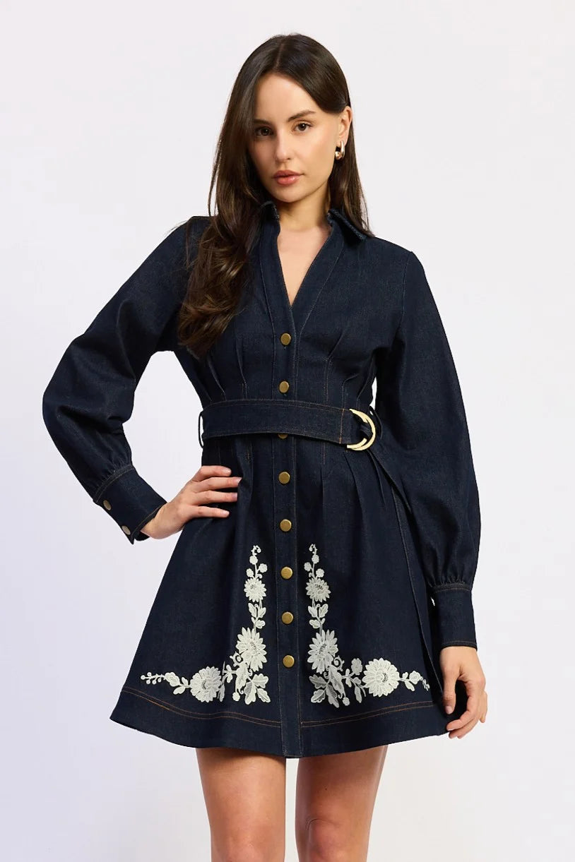 Carol Mini Dress - Denim