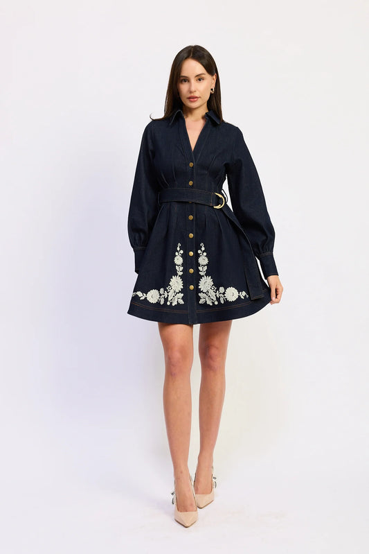 Carol Mini Dress - Denim