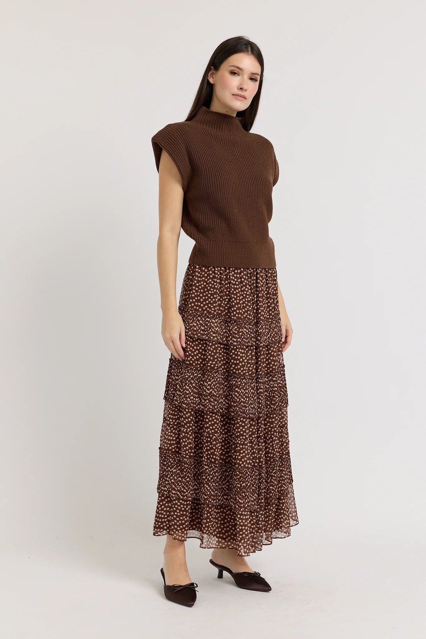 Jane Sweater Vest - Dark Brown
