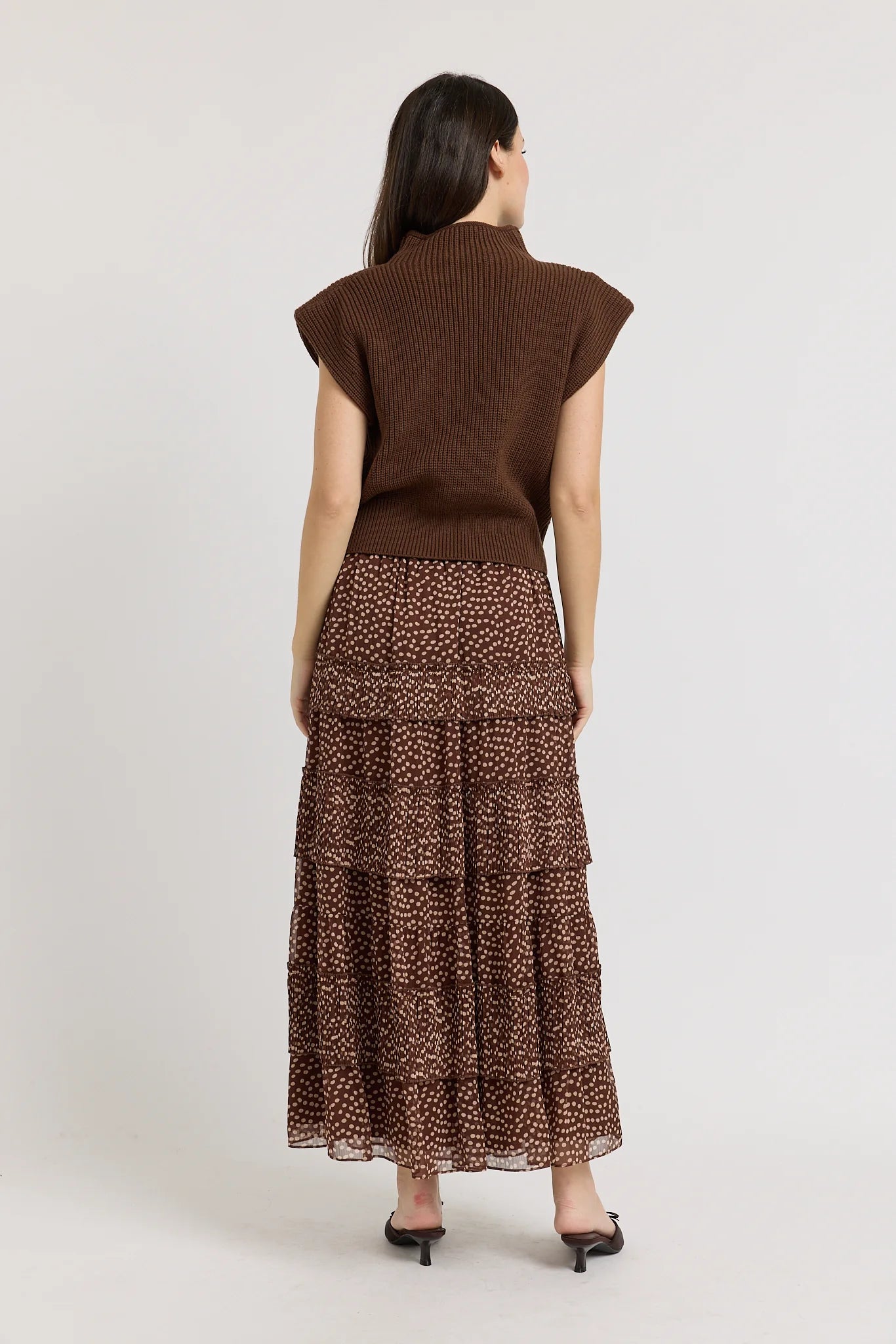Jane Sweater Vest - Dark Brown