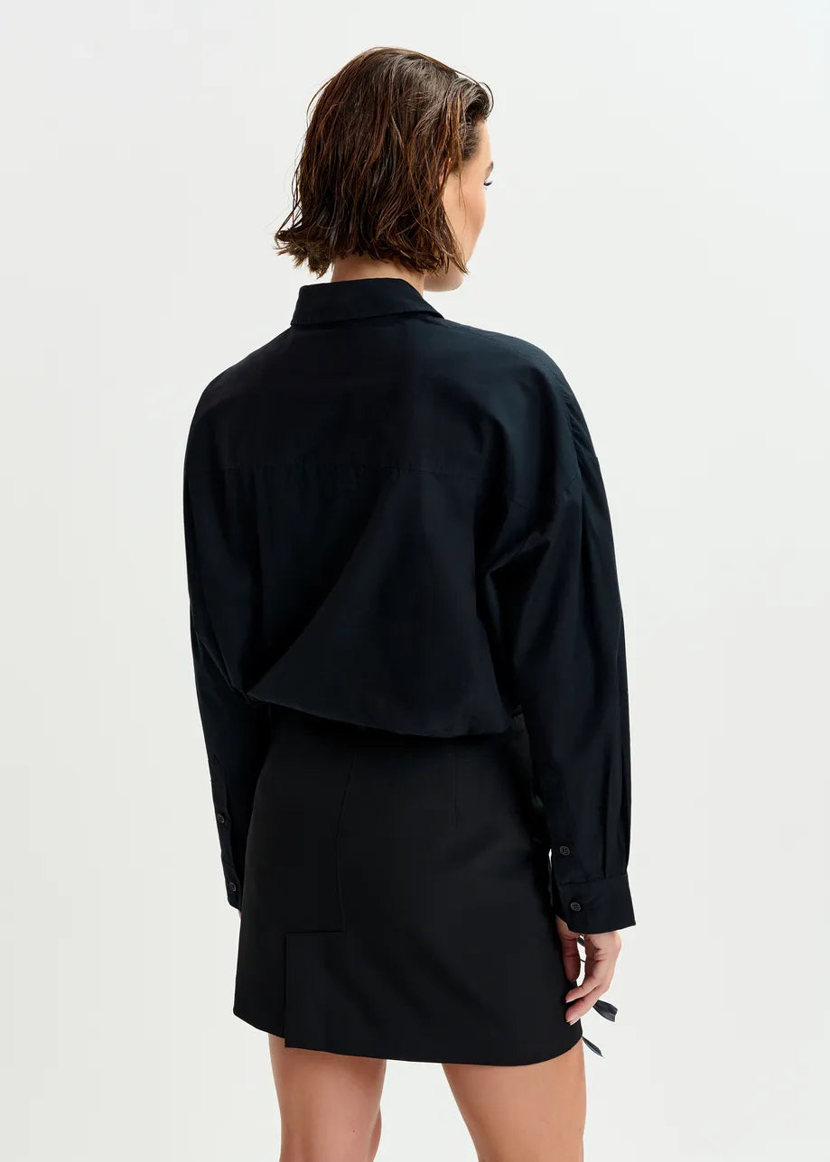 Iliza Embellished Shirt - Black