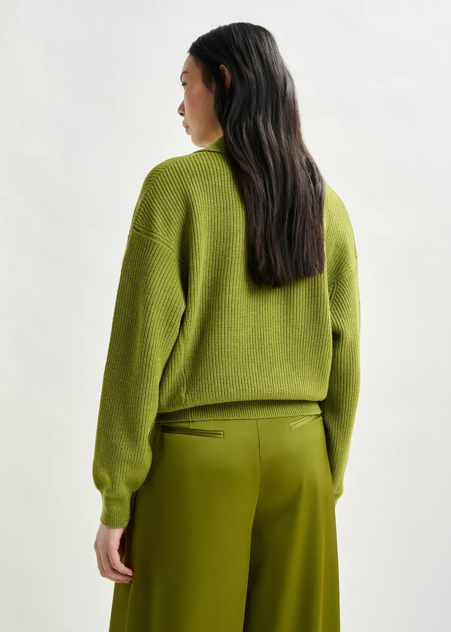 Imetal Jewel Button Polo - Brat Olive