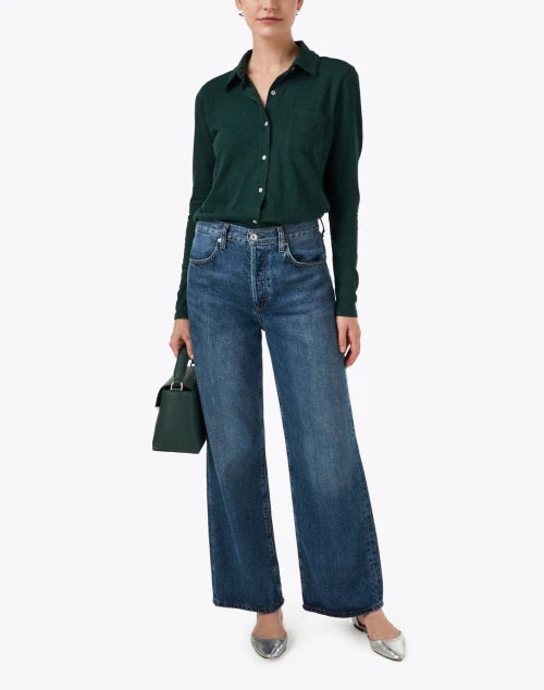 Pine L/S Cotton Button Down