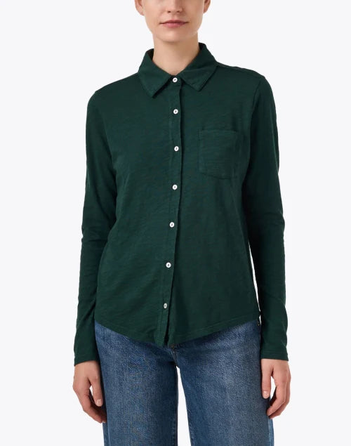 Pine L/S Cotton Button Down