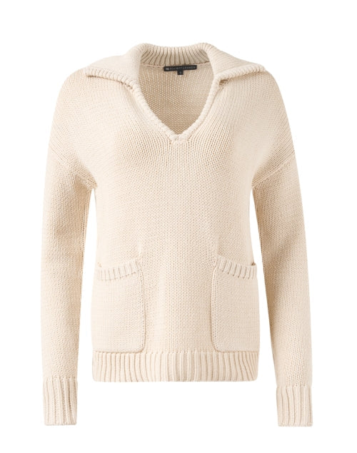 Cream Henley Pull Over