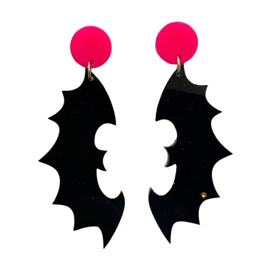 Bat Earrings - Pink