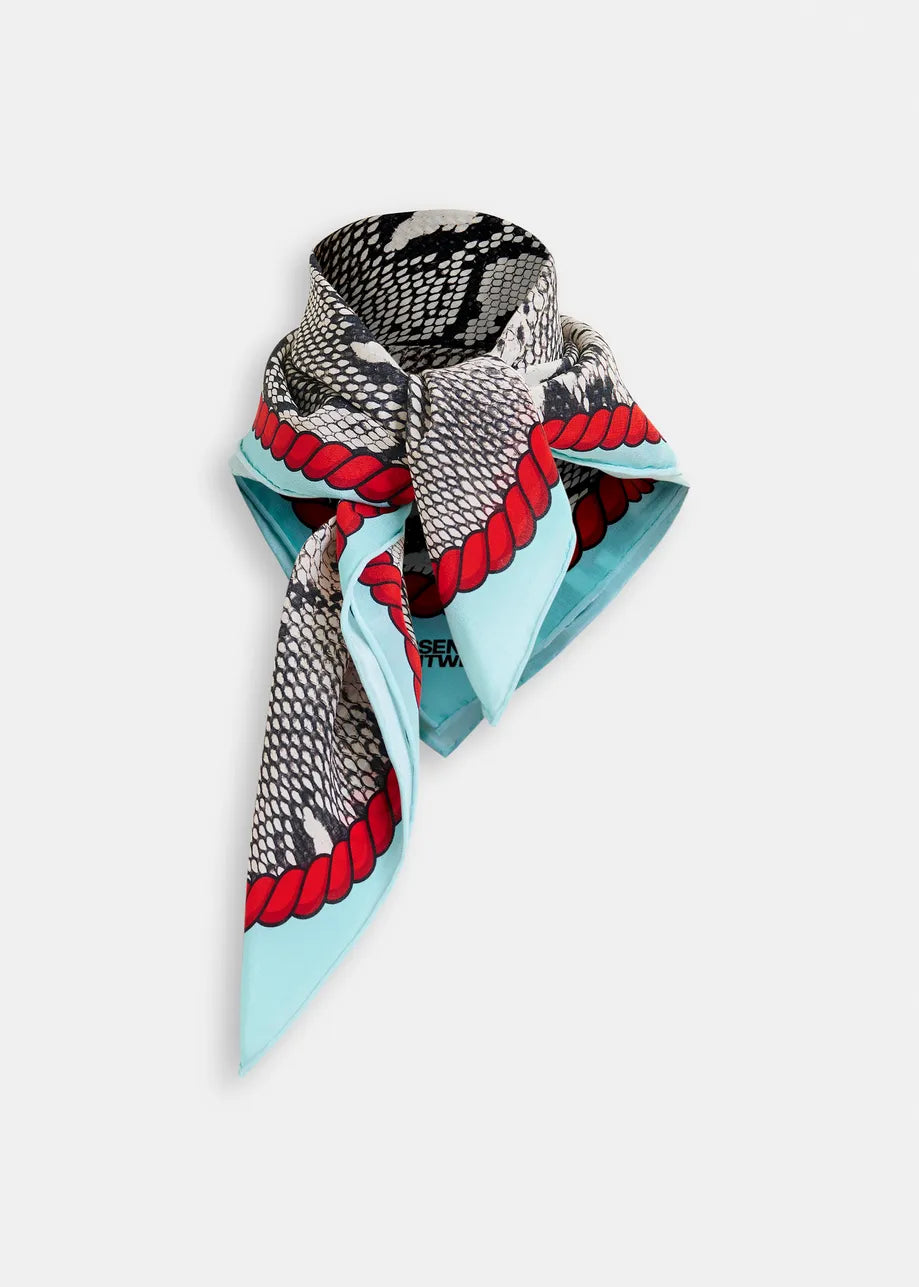Inc Silk Square Scarf - Off White