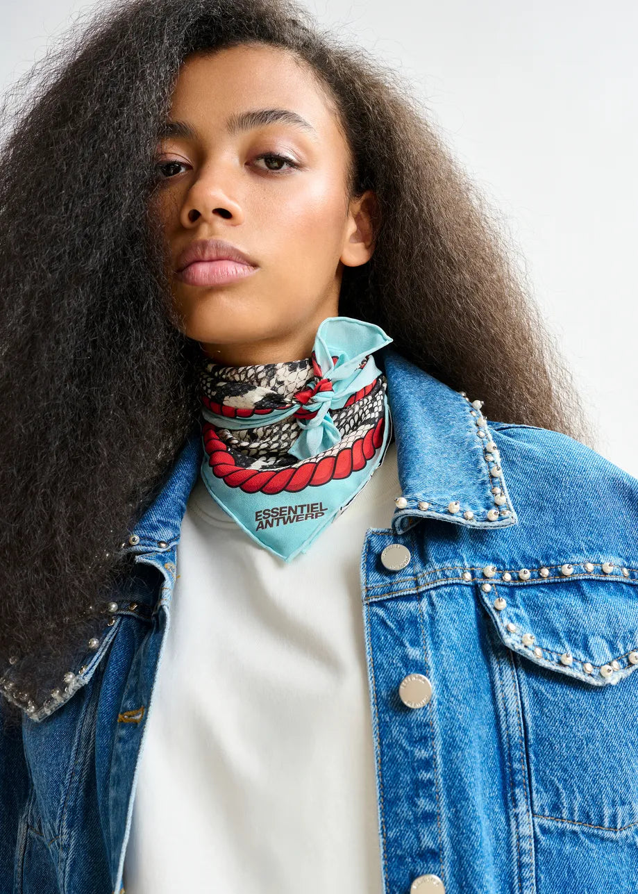 Inc Silk Square Scarf - Off White