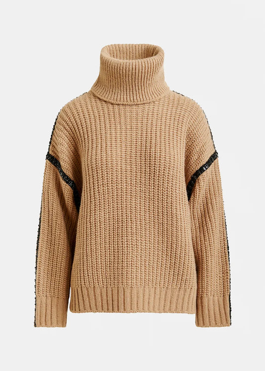 Indsay Embellished Pullover - Cinnamon Rufous