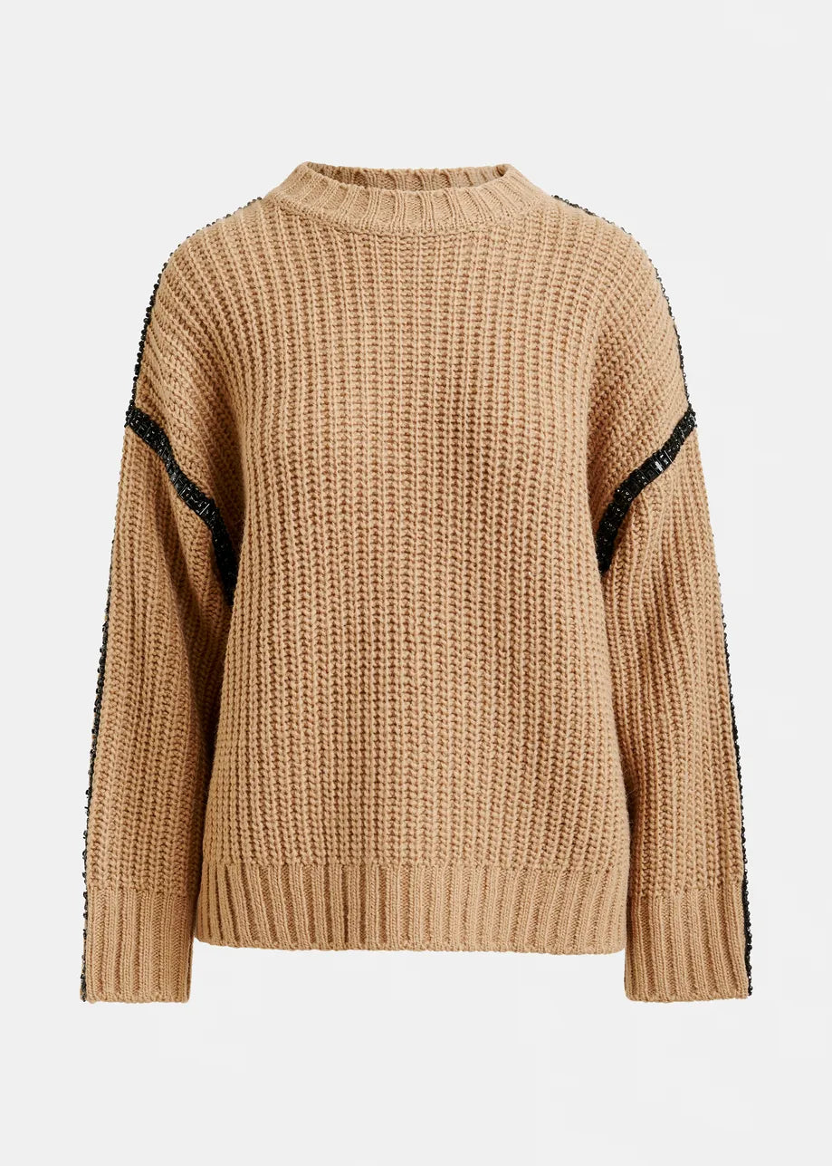 Indsay Embellished Pullover - Cinnamon Rufous