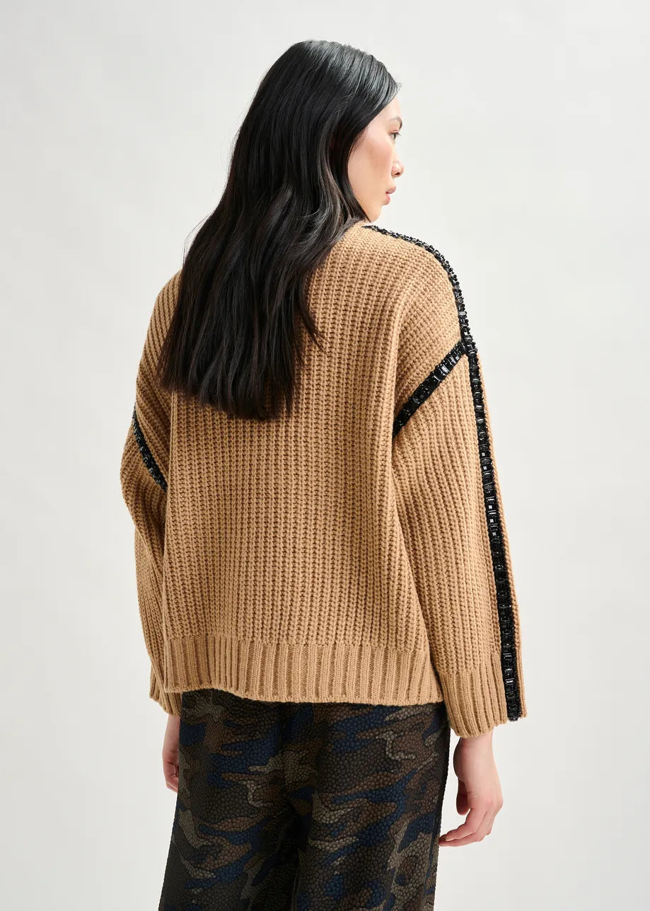 Indsay Embellished Pullover - Cinnamon Rufous