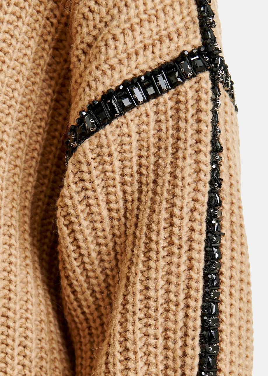 Indsay Embellished Pullover - Cinnamon Rufous