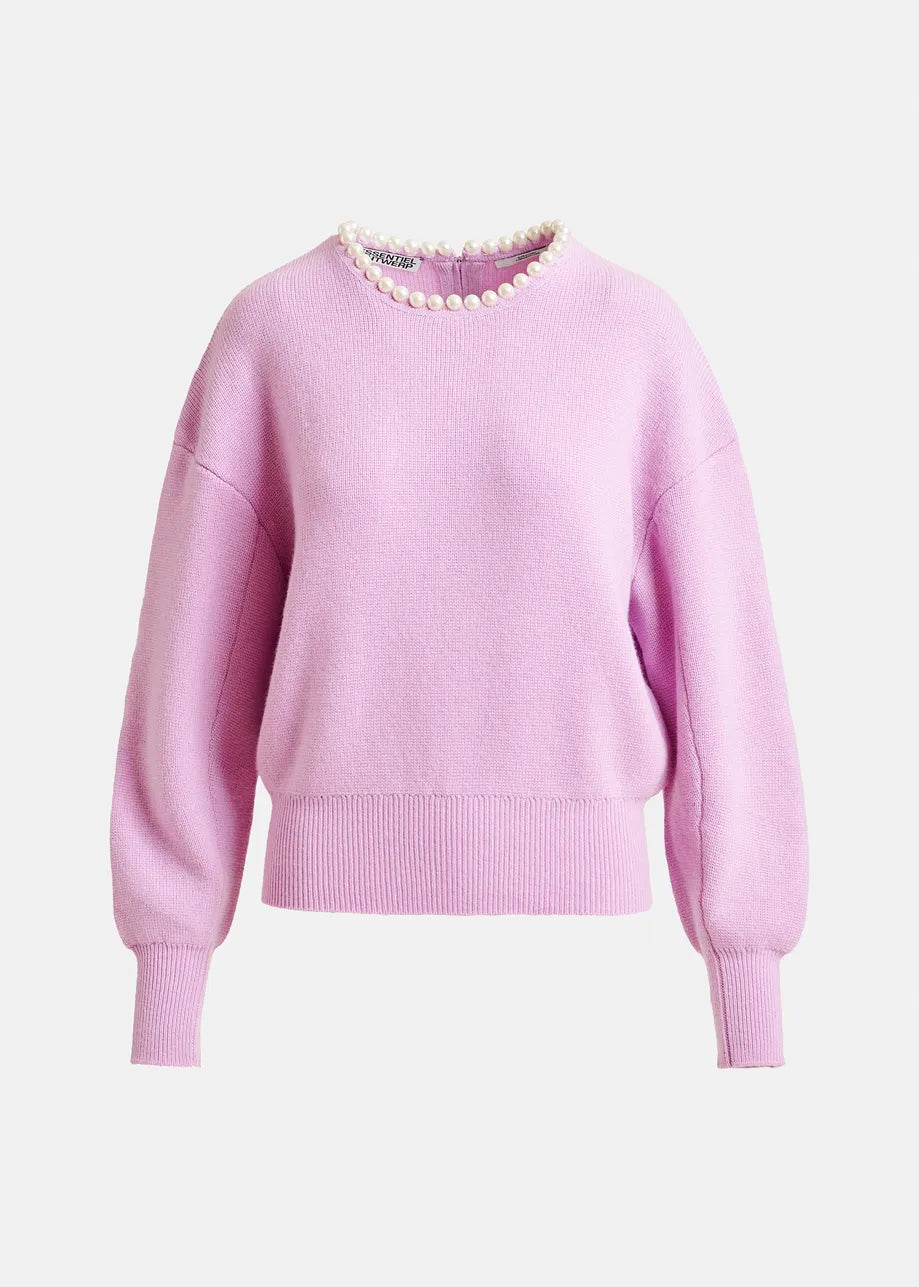 Inti Pullover with Pearls - Lilac Cloud