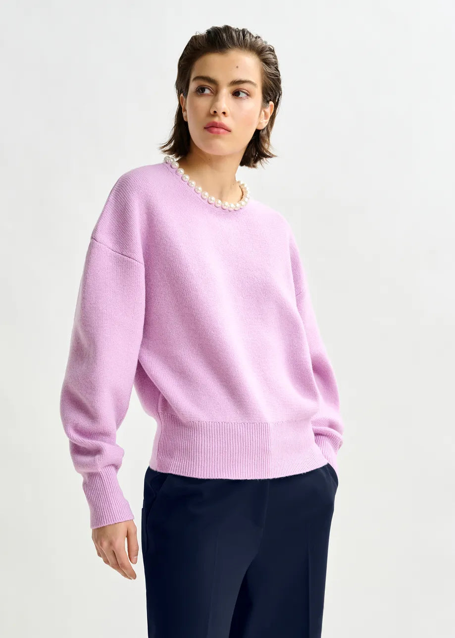 Inti Pullover with Pearls - Lilac Cloud