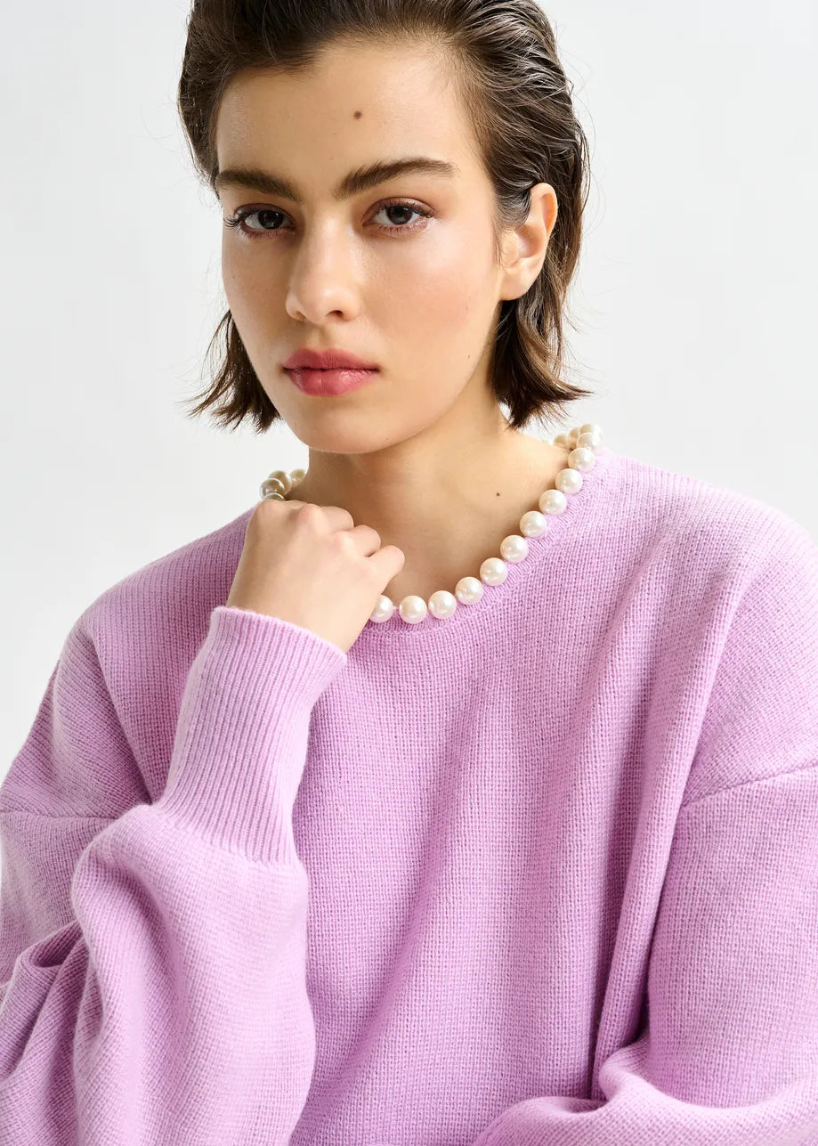 Inti Pullover with Pearls - Lilac Cloud