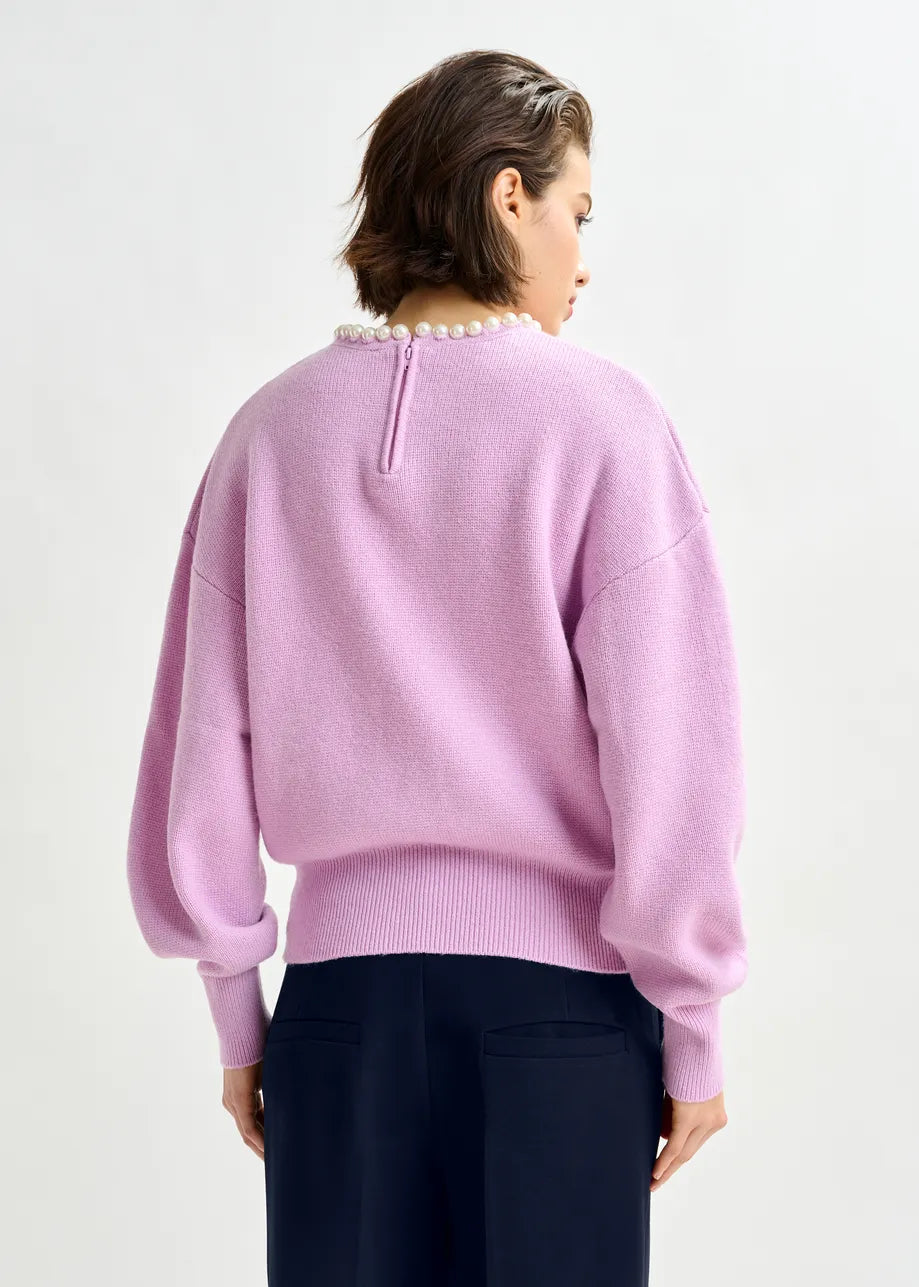 Inti Pullover with Pearls - Lilac Cloud