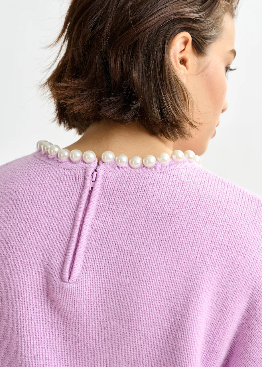 Inti Pullover with Pearls - Lilac Cloud