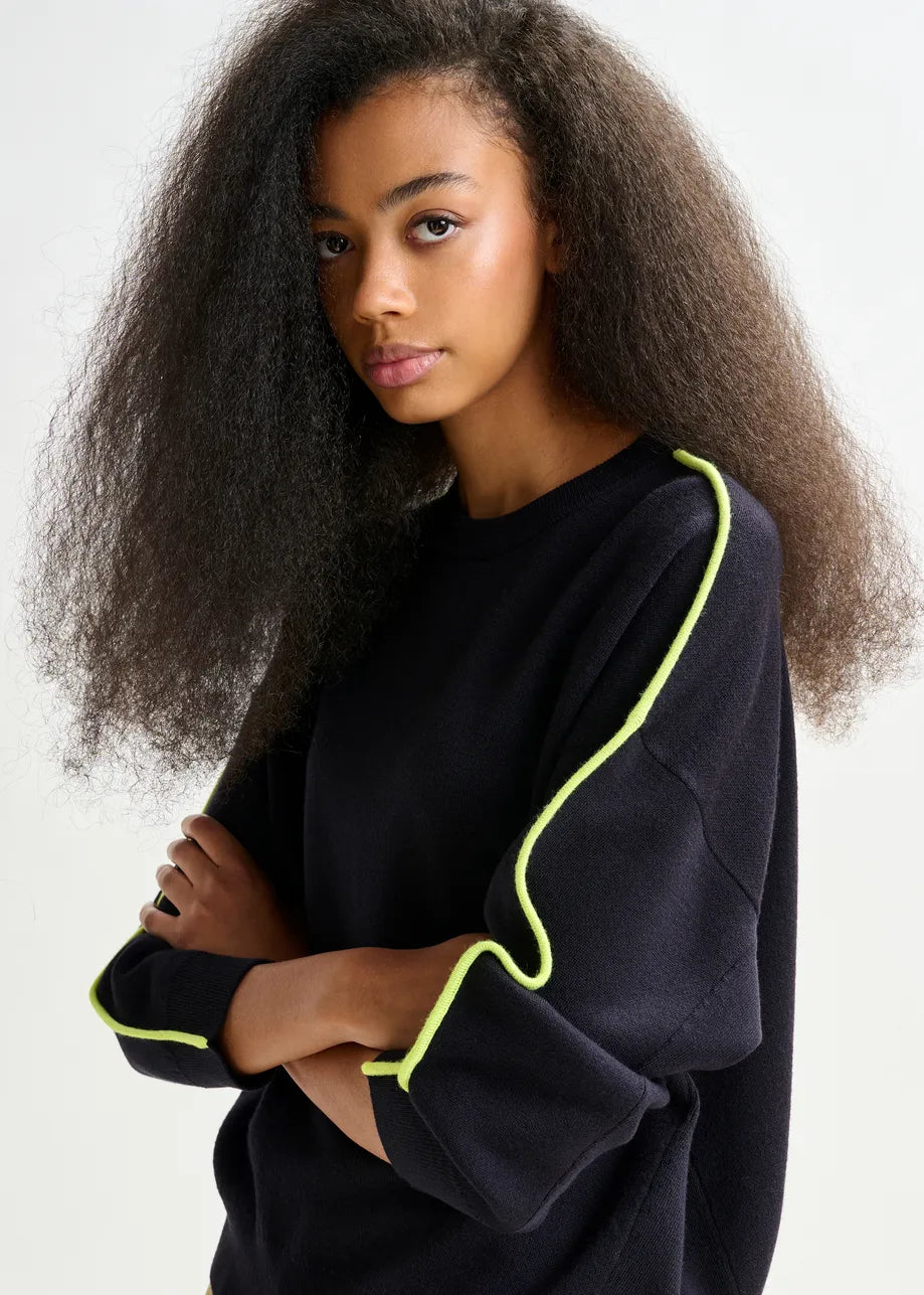 Iruby Pullover Contrast - Navy