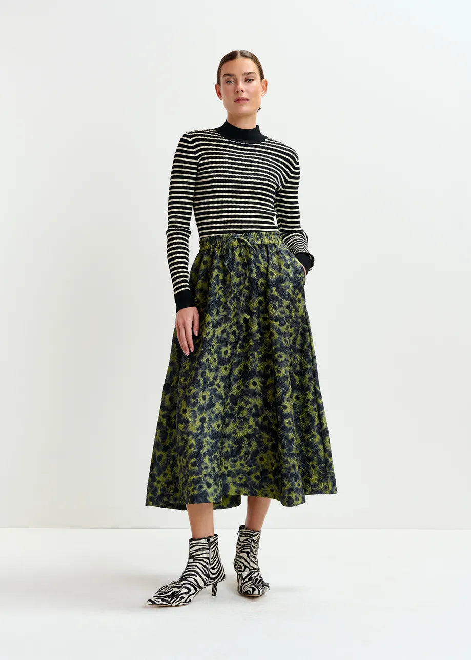 Isebel Midi Skirt - Brat Olive
