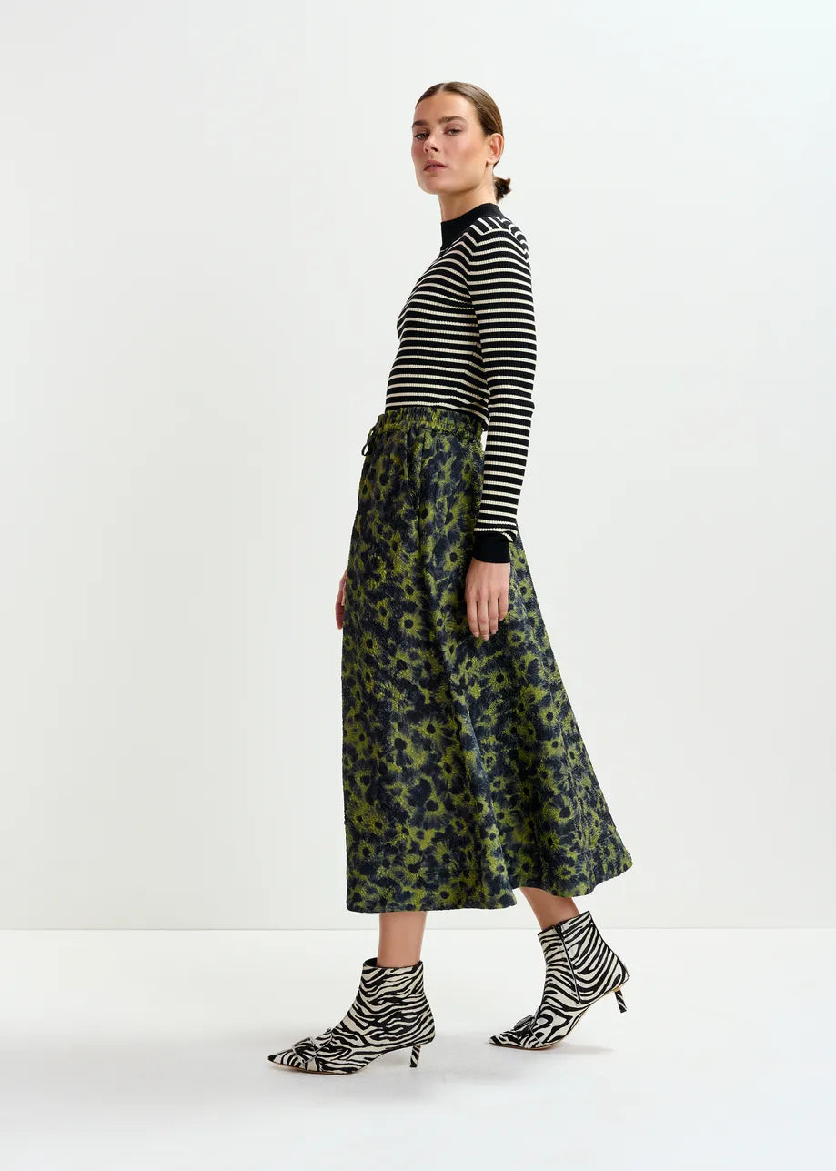 Isebel Midi Skirt - Brat Olive