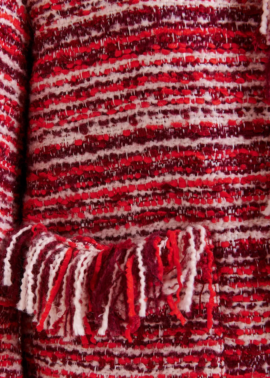 Iskra Fringed Jacket - Red Combo