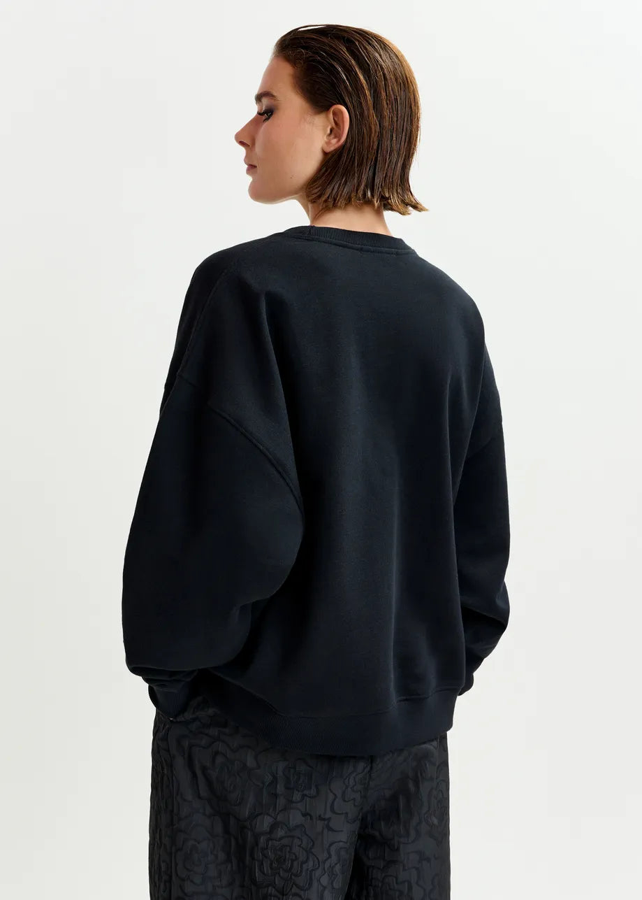 Ivening Embroidered Sweatshirt - Black