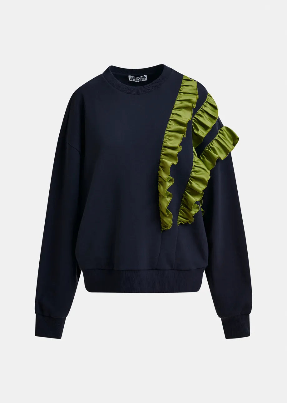 Iwave Sweatshirt w/Frills - Navy