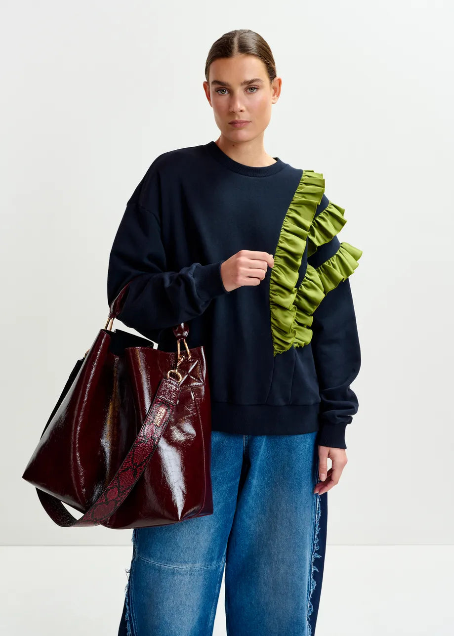 Iwave Sweatshirt w/Frills - Navy