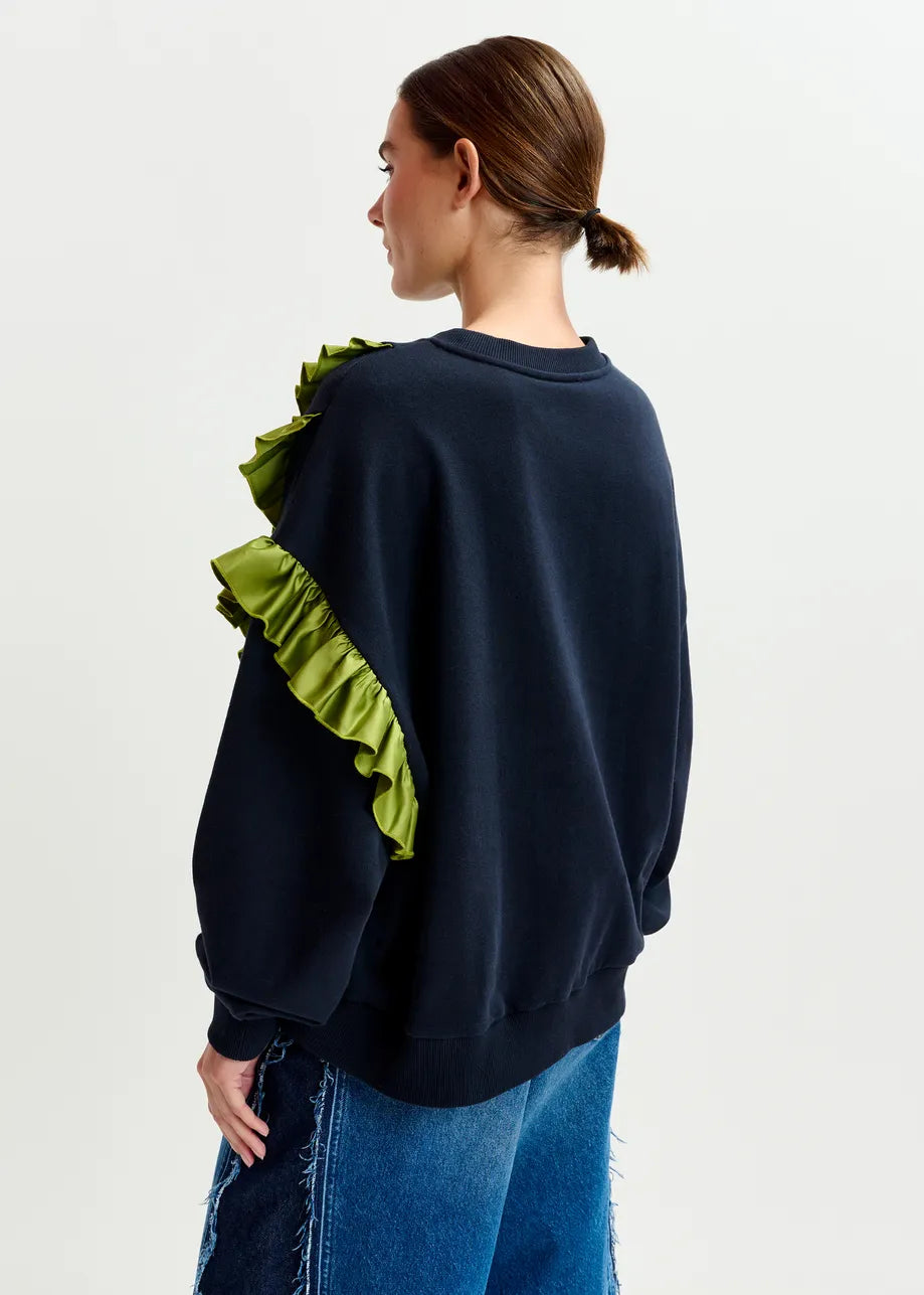Iwave Sweatshirt w/Frills - Navy