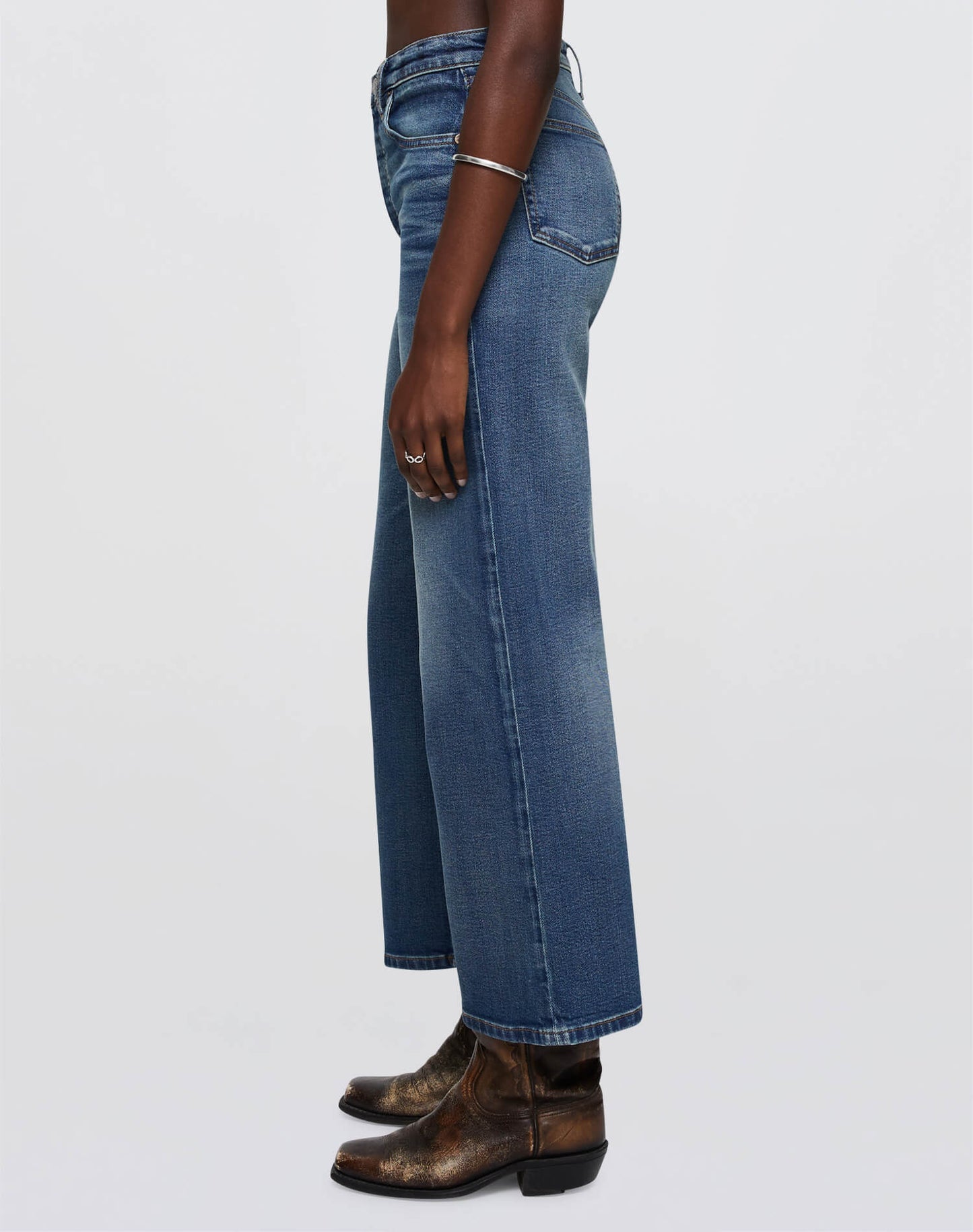 High Rise Wide Leg Crop - Crafted Indigo