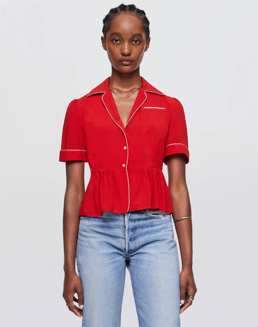 Micro Bowling Shirt - Fire
