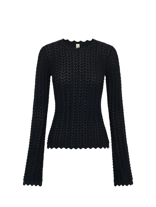 Logan Knit Top - Black