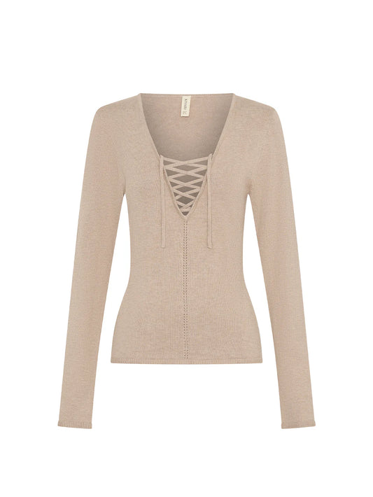 Malia Knit Top - Cream