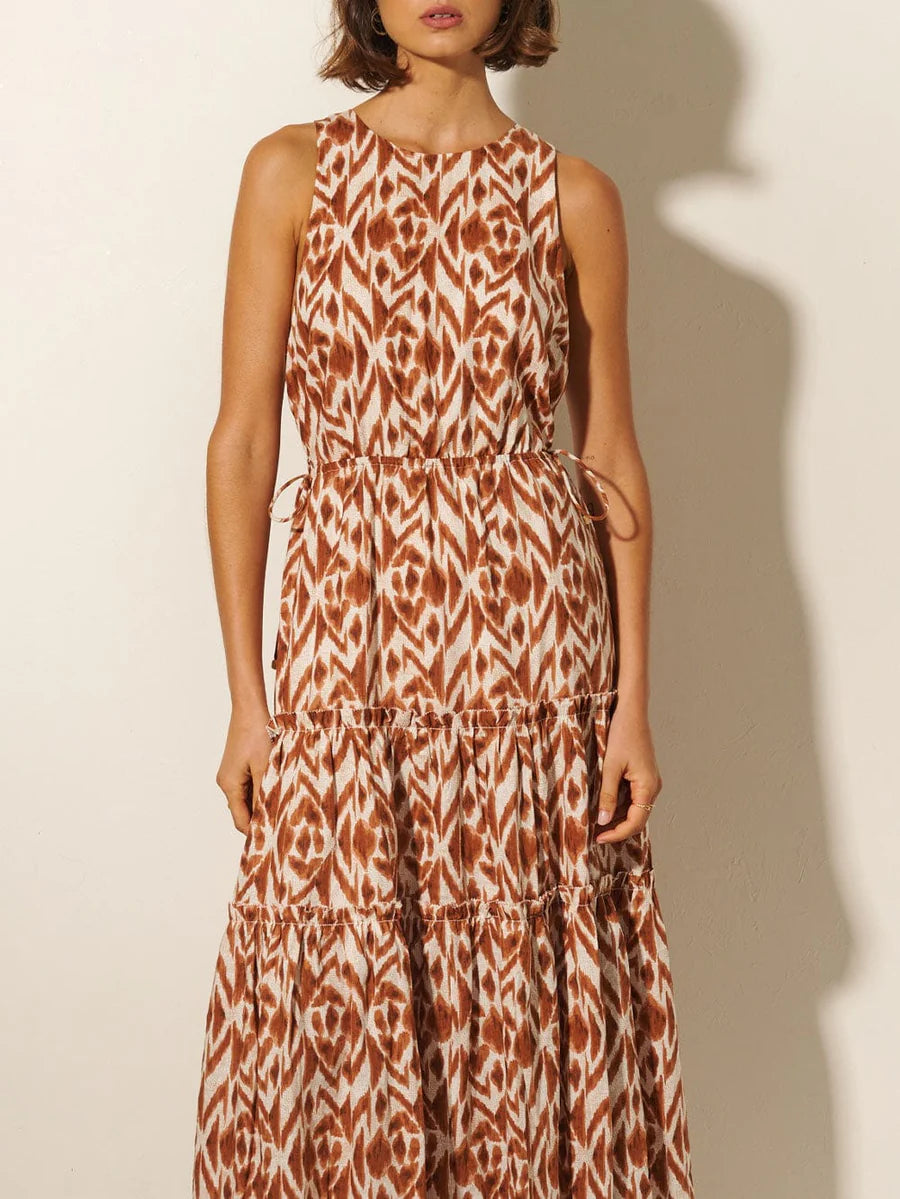 Marisa Cut Out Maxi - Chocolate Aztec