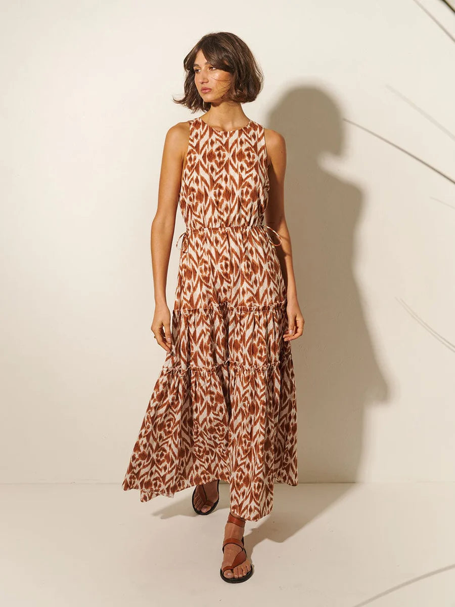 Marisa Cut Out Maxi - Chocolate Aztec