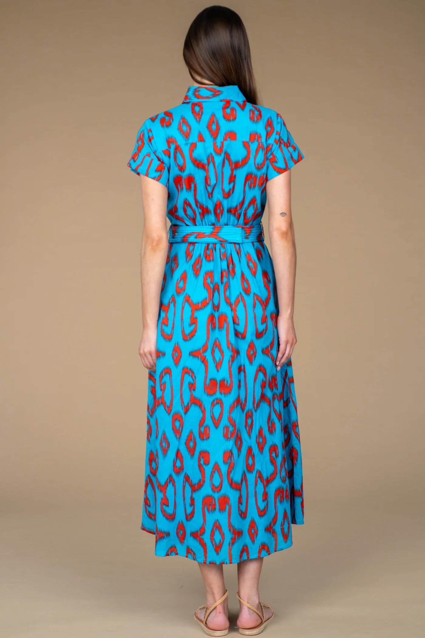 Marlow Dress - Pacific Ikat