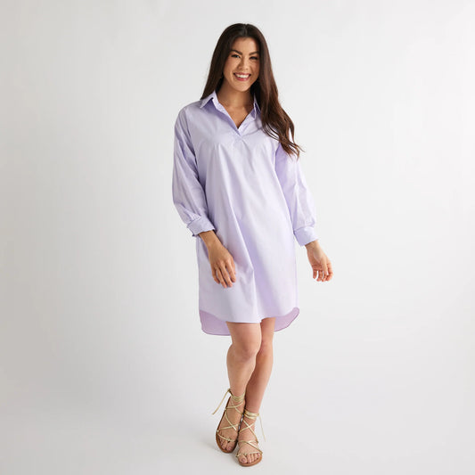 Preppy Star Dress - Lavender