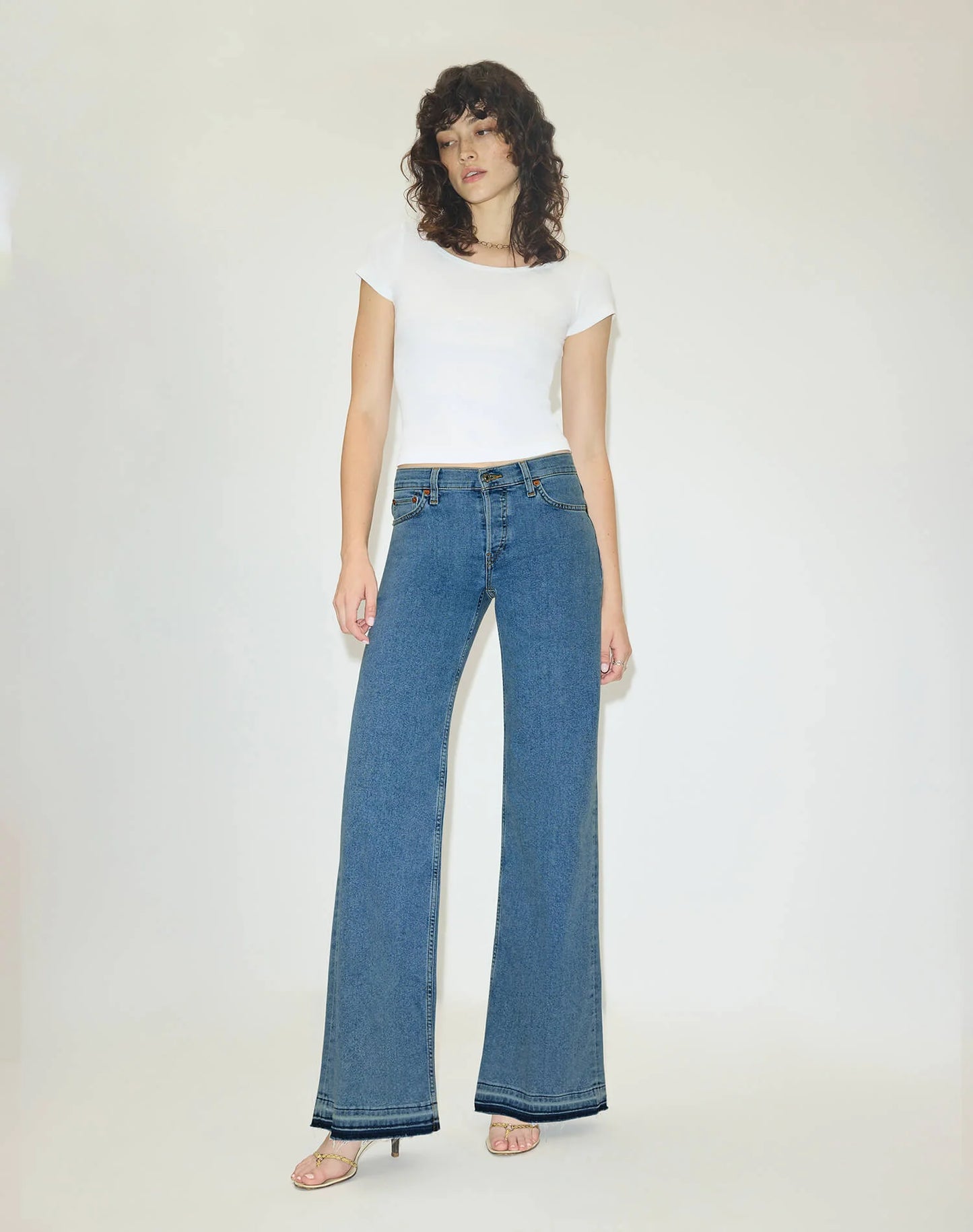 Mide Rise Wide Leg - Azulito